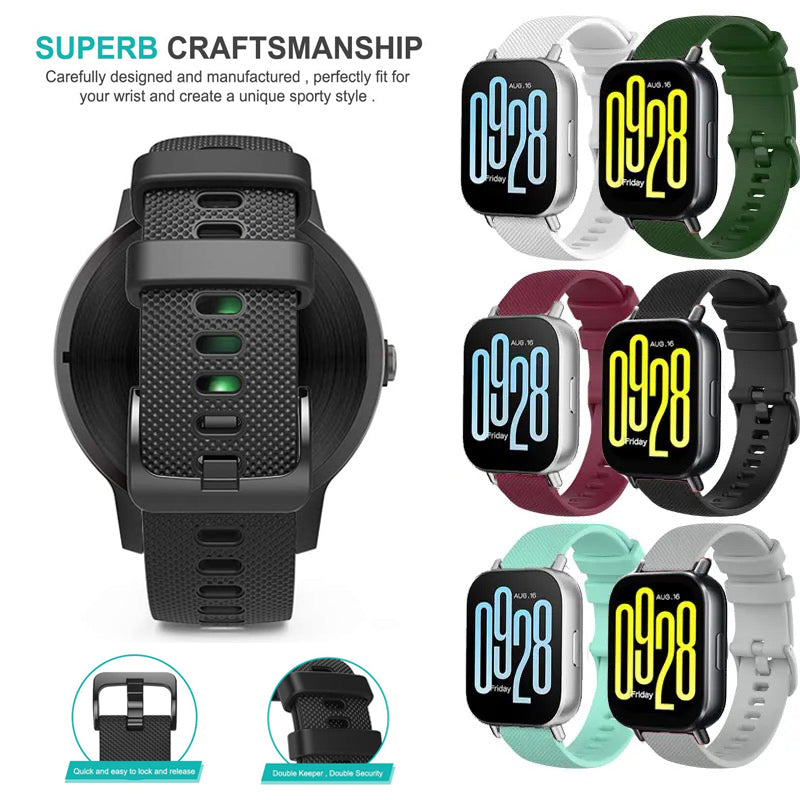Replacement Strap for Xiaomi Redmi Watch 5 Active & Lite, Soft Silicone Sport Watch Band Wristband Correa Watch Bracelet