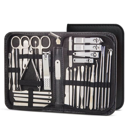 8/32pcs Professional Manicure Set Stainless Steel Nail Care Kit with Pedicure Tools