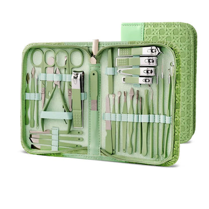 8/32pcs Professional Manicure Set Stainless Steel Nail Care Kit with Pedicure Tools