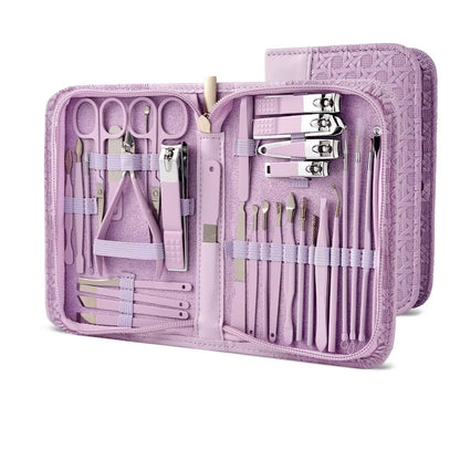 8/32pcs Professional Manicure Set Stainless Steel Nail Care Kit with Pedicure Tools