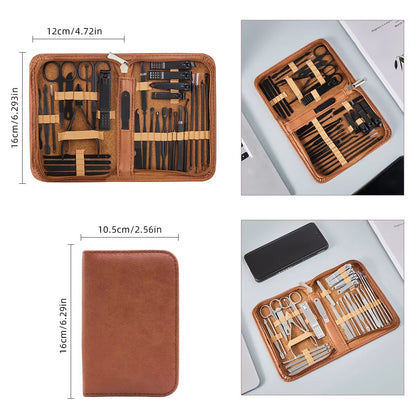 8/32pcs Professional Manicure Set Stainless Steel Nail Care Kit with Pedicure Tools