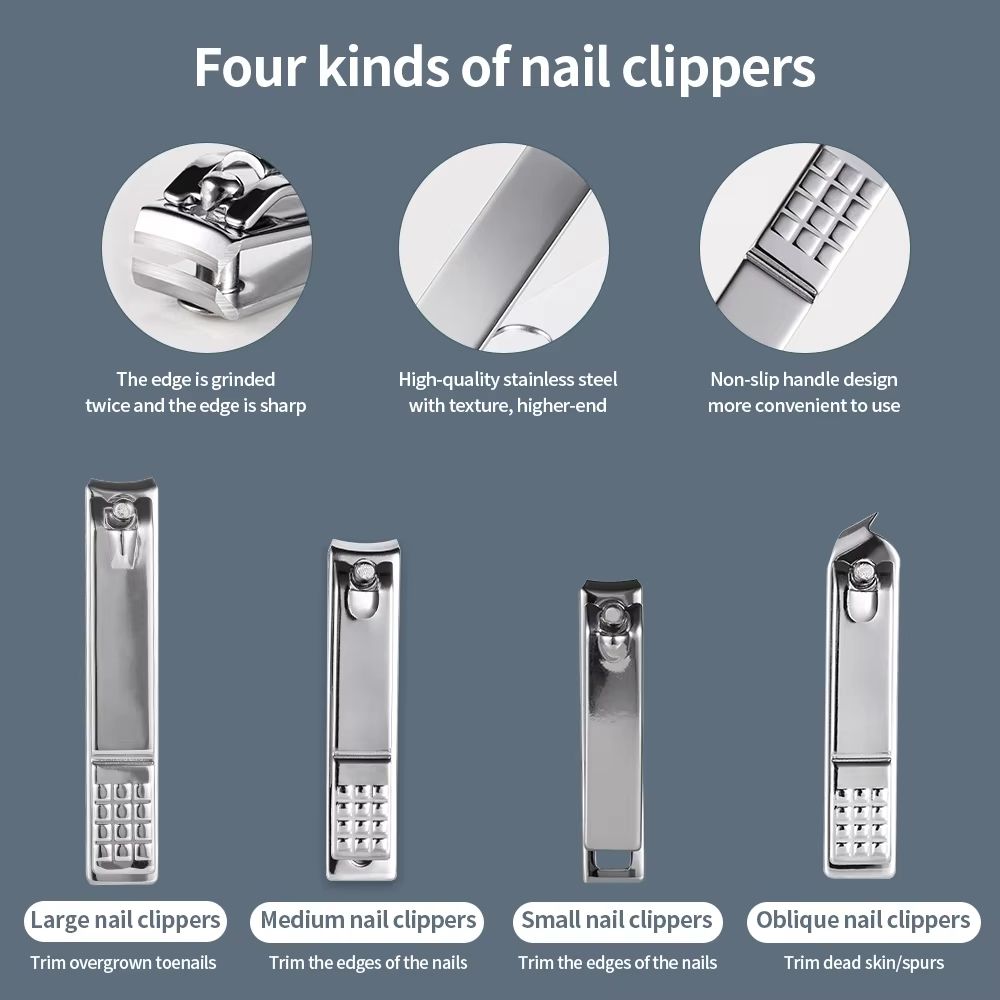 8/32pcs Professional Manicure Set Stainless Steel Nail Care Kit with Pedicure Tools