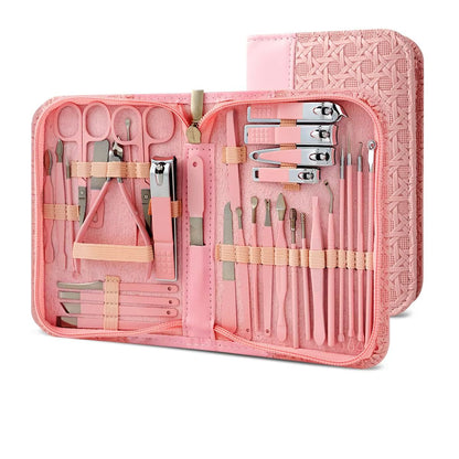 8/32pcs Professional Manicure Set Stainless Steel Nail Care Kit with Pedicure Tools