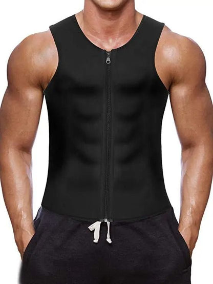 Men's Sauna Waist Trainer Slimming Tank Top with Sweat Compression for Workout & Fat Burn