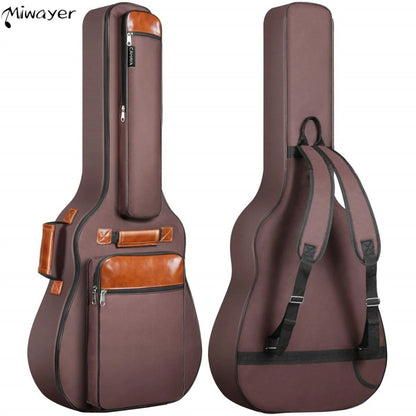 Waterproof Acoustic Guitar Bag 41 Inch with Padded Double Straps