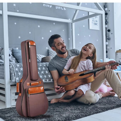 Waterproof Acoustic Guitar Bag 41 Inch with Padded Double Straps