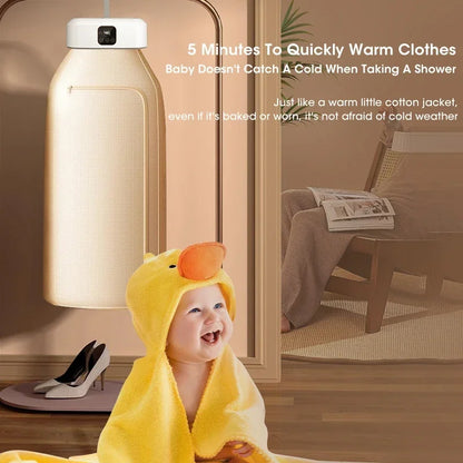 Foldable Mini Portable Dryer, Electric Fast Drying Timer, Intelligent Household Cabinet with Drying Bag, Compact Travel