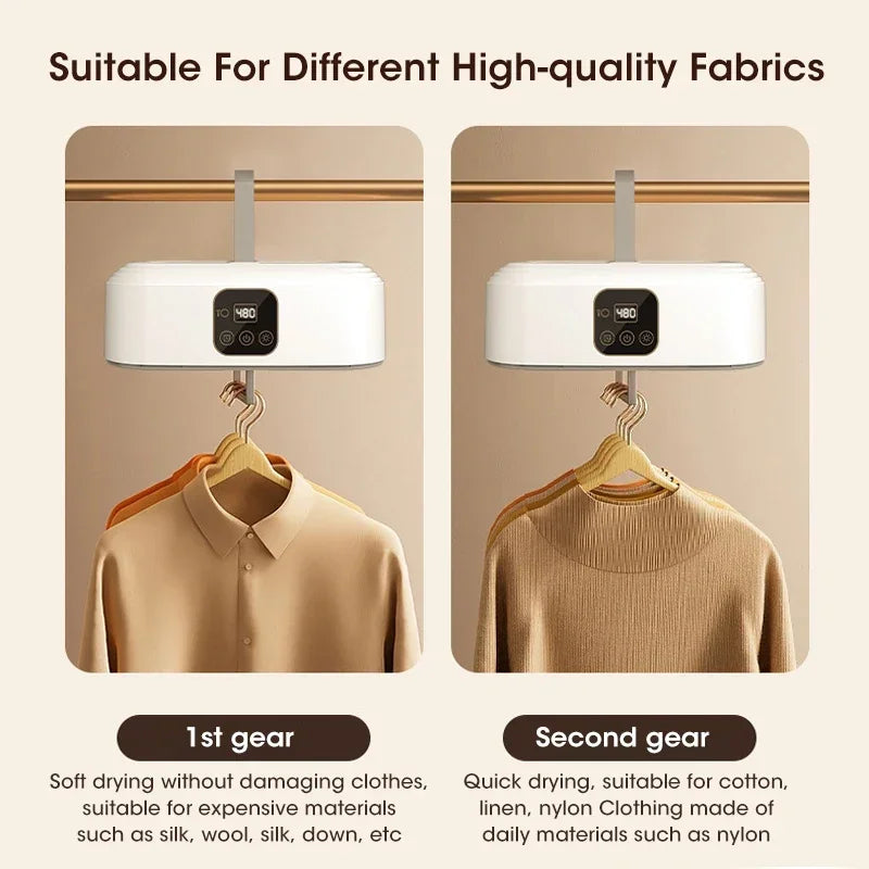 Foldable Mini Portable Dryer, Electric Fast Drying Timer, Intelligent Household Cabinet with Drying Bag, Compact Travel