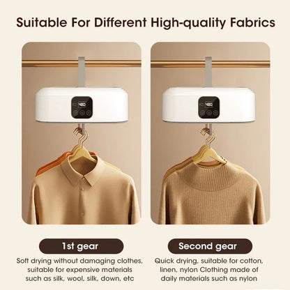 Foldable Mini Portable Dryer, Electric Fast Drying Timer, Intelligent Household Cabinet with Drying Bag, Compact Travel