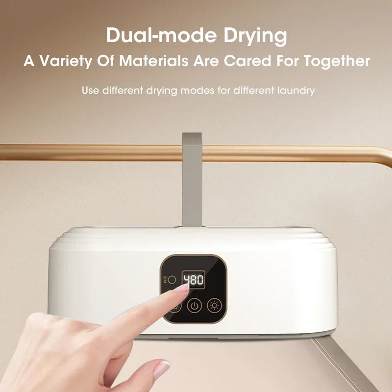 Foldable Mini Portable Dryer, Electric Fast Drying Timer, Intelligent Household Cabinet with Drying Bag, Compact Travel