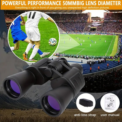 20x50 Military Binoculars for Hunting, High-Magnification BAK4 Prism Long Range Telescope