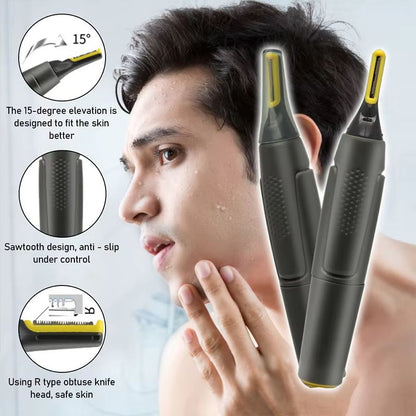 Ultra-Thin Nose & Ear Hair Trimmer – Waterproof, Portable Grooming Tool for Men
