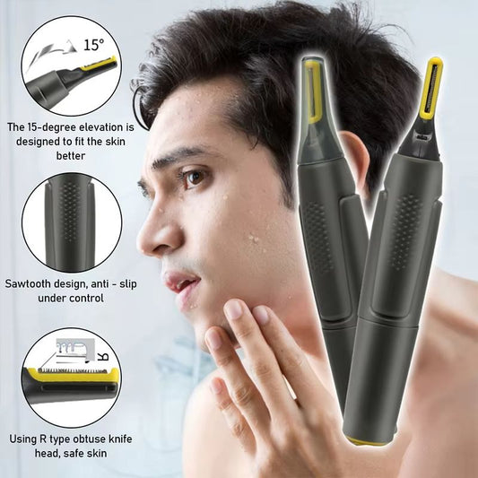Ultra-Thin Nose & Ear Hair Trimmer – Waterproof, Portable Grooming Tool for Men