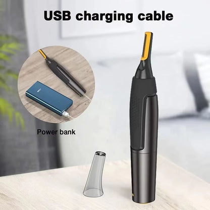 Ultra-Thin Nose & Ear Hair Trimmer – Waterproof, Portable Grooming Tool for Men