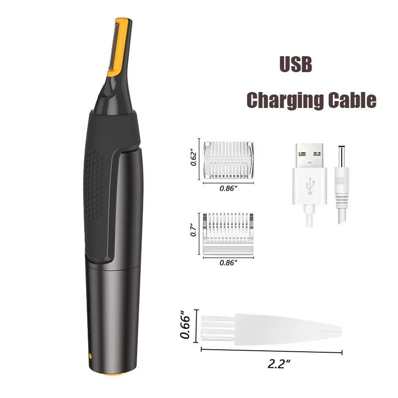 Ultra-Thin Nose & Ear Hair Trimmer – Waterproof, Portable Grooming Tool for Men