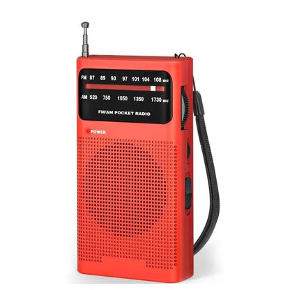 Mini Portable AM FM Radio with AA Battery Power – Pocket Size Analog Tuner for Travel and Emergency Use