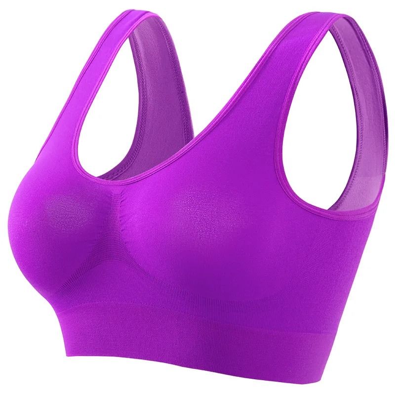 Women Sports Bra Seamless Large Size Yoga Vest with Removable Pads