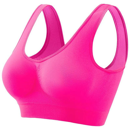 Women Sports Bra Seamless Large Size Yoga Vest with Removable Pads