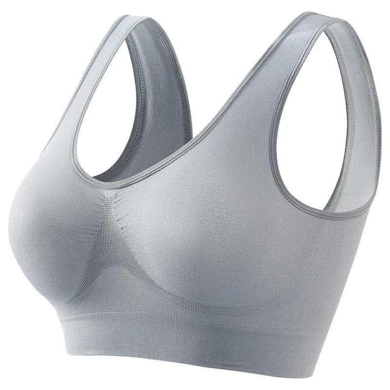 Women Sports Bra Seamless Large Size Yoga Vest with Removable Pads