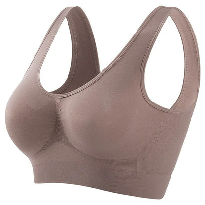 Women Sports Bra Seamless Large Size Yoga Vest with Removable Pads