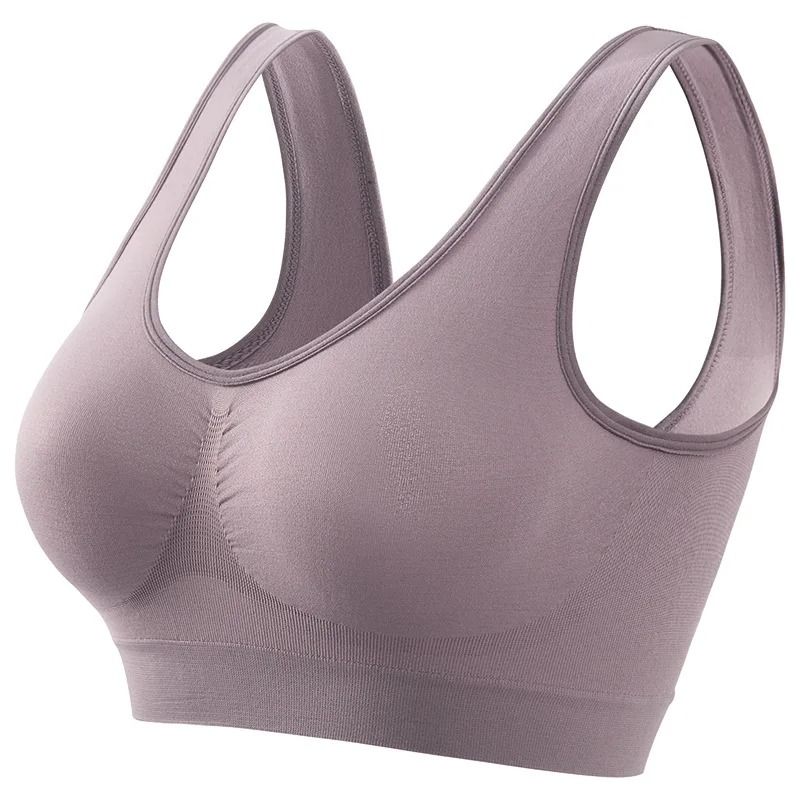 Women Sports Bra Seamless Large Size Yoga Vest with Removable Pads