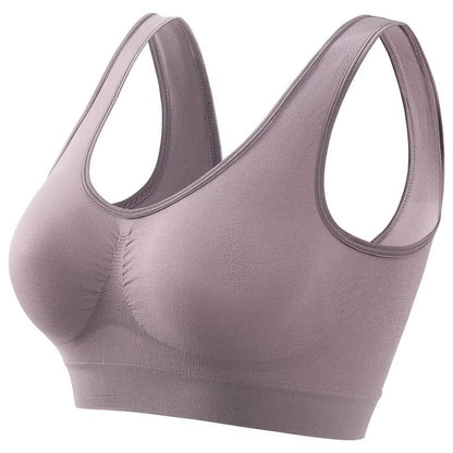 Women Sports Bra Seamless Large Size Yoga Vest with Removable Pads