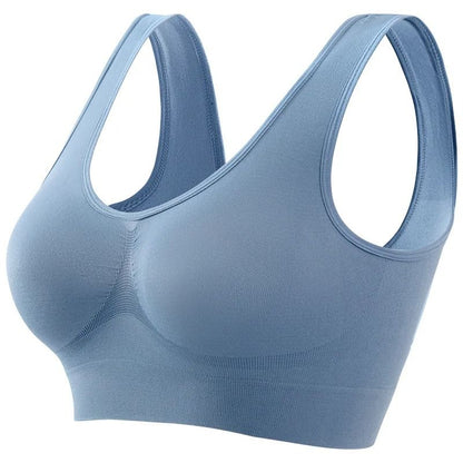Women Sports Bra Seamless Large Size Yoga Vest with Removable Pads