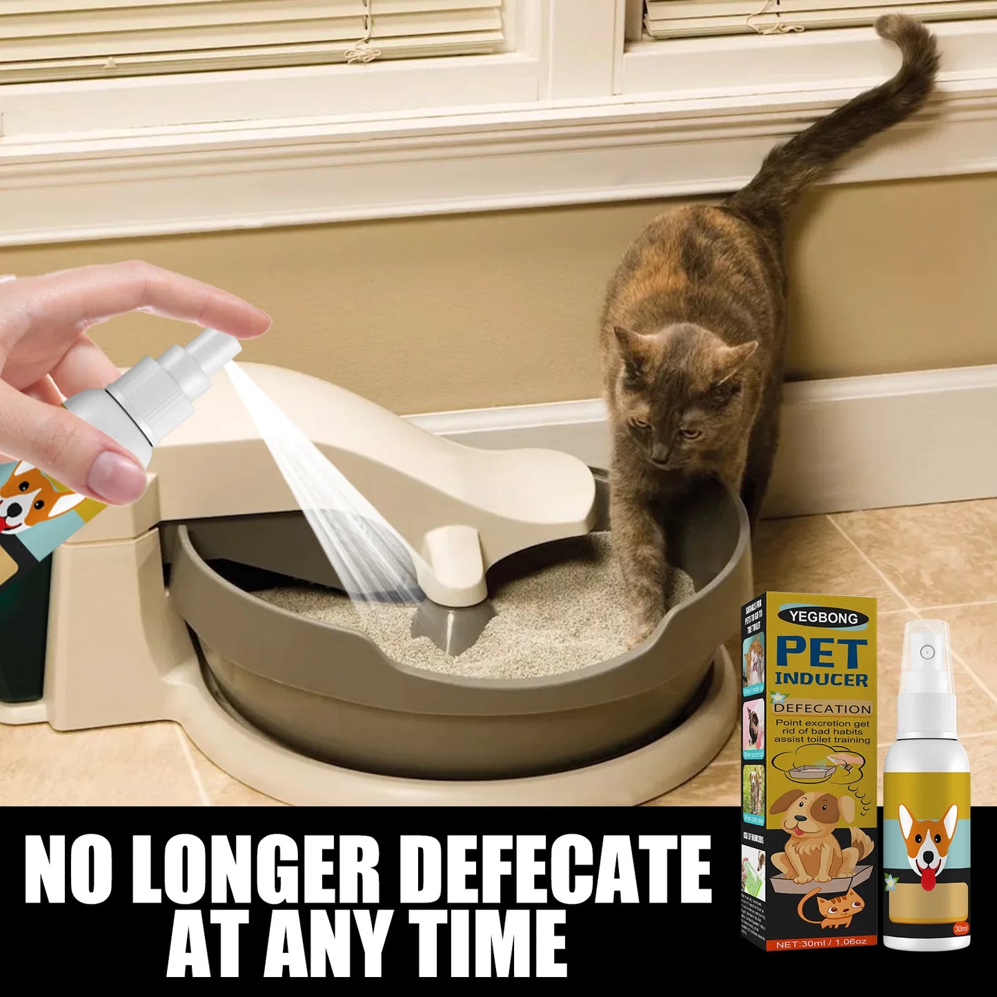 Dog Potty Training Spray, Toilet Defecation Inducer for Puppies & Cats Outdoor Urine & Stool Location Helper for Effect
