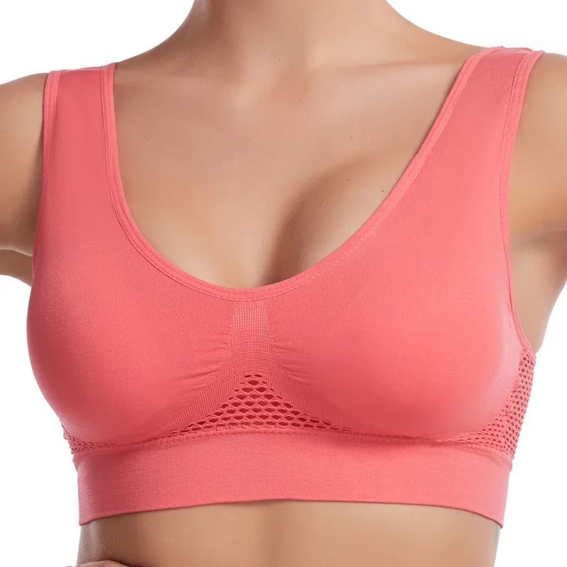 Plus Size Seamless Push Up Sports Bra Breathable Comfortable