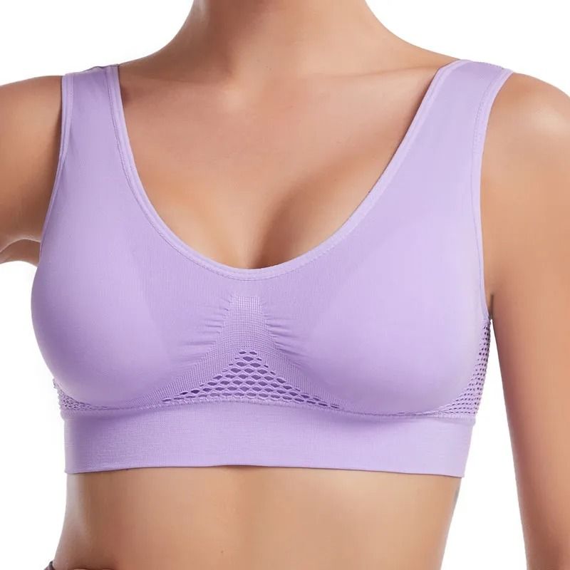 Plus Size Seamless Push Up Sports Bra Breathable Comfortable