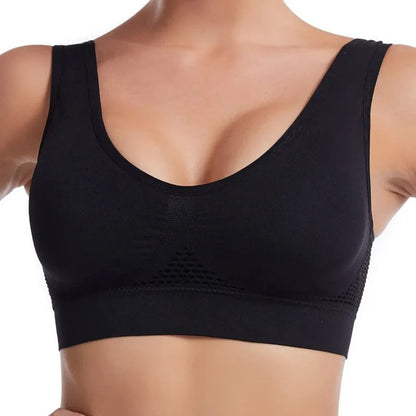Plus Size Seamless Push Up Sports Bra Breathable Comfortable