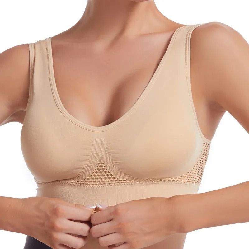 Plus Size Seamless Push Up Sports Bra Breathable Comfortable