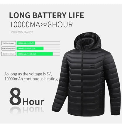Heated Jacket for Men with 21 Heating Zones USB Winter Coat