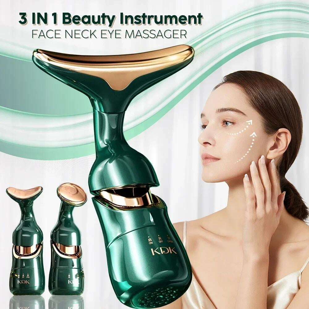 3-in-1 Facial Lifting Device EMS Face Massager for Skin Tightening and Wrinkle Care