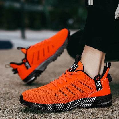 Mens Lightweight Running Sneakers with Breathable Mesh for Outdoor Sports and Athletic Training