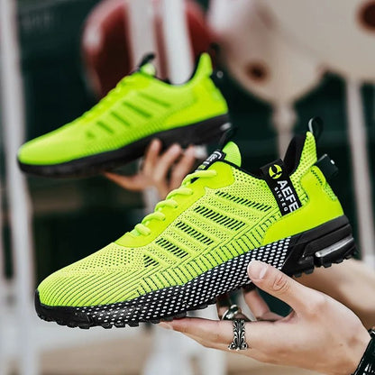 Mens Lightweight Running Sneakers with Breathable Mesh for Outdoor Sports and Athletic Training