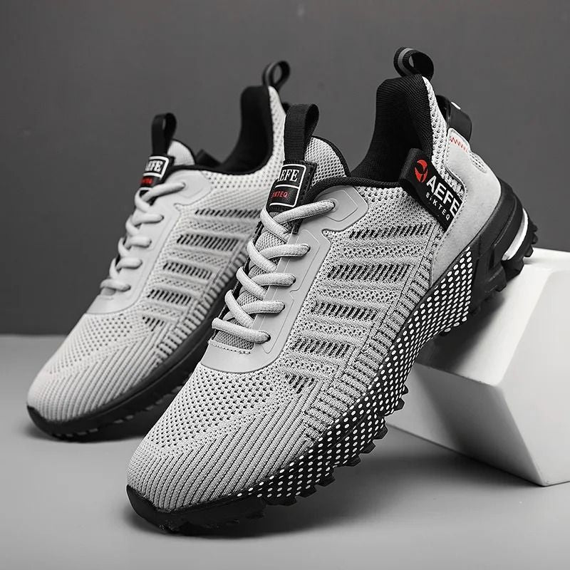 Mens Lightweight Running Sneakers with Breathable Mesh for Outdoor Sports and Athletic Training
