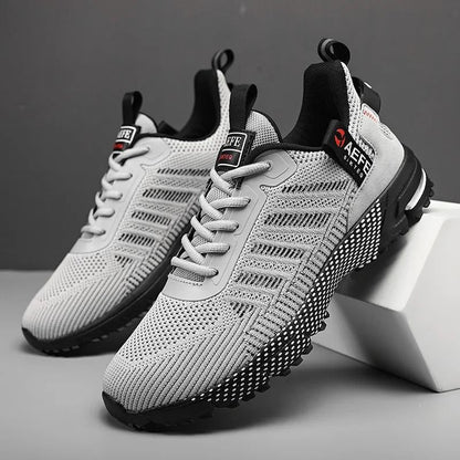 Mens Lightweight Running Sneakers with Breathable Mesh for Outdoor Sports and Athletic Training