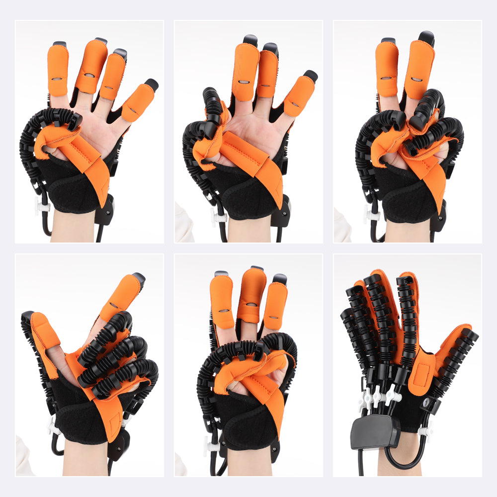 Left & Right Hand Finger Rehabilitation Robot Gloves, Stroke & Hemiplegia Therapy Glove for Cerebral Infarction Recover
