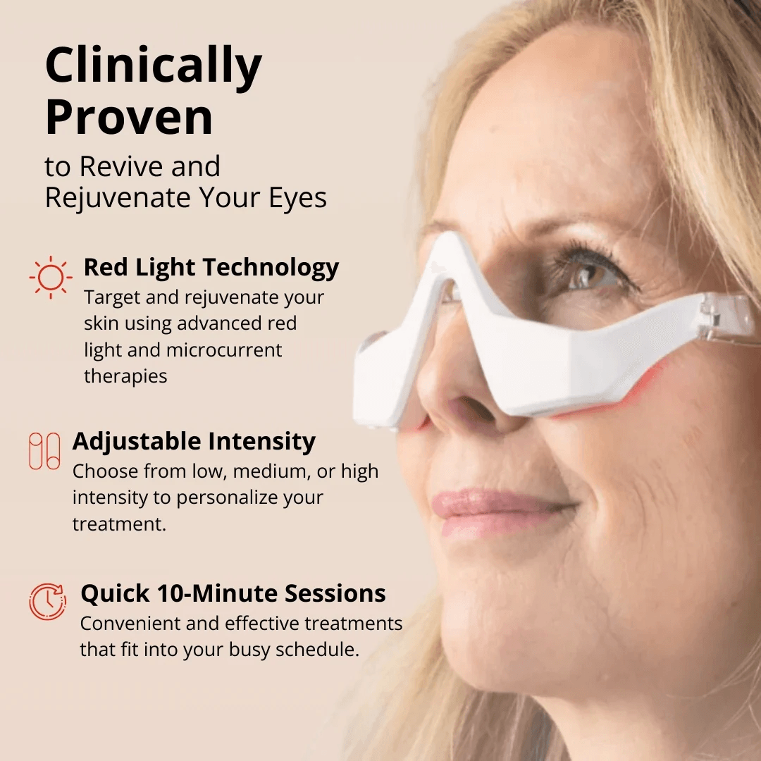 Electric Eye Massager Glasses Relieves Eye Fatigue EMS Red Light Therapy Eye Beauty Instrument For Relax Eye Dark Circle
