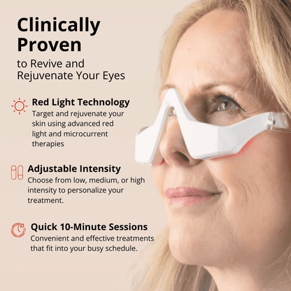 Electric Eye Massager Glasses Relieves Eye Fatigue EMS Red Light Therapy Eye Beauty Instrument For Relax Eye Dark Circle