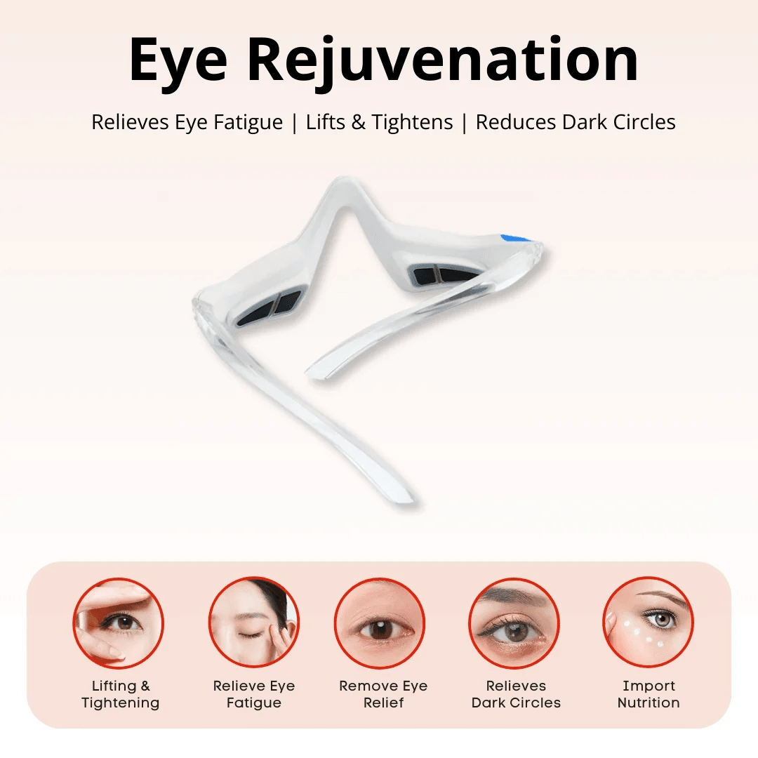 Electric Eye Massager Glasses Relieves Eye Fatigue EMS Red Light Therapy Eye Beauty Instrument For Relax Eye Dark Circle