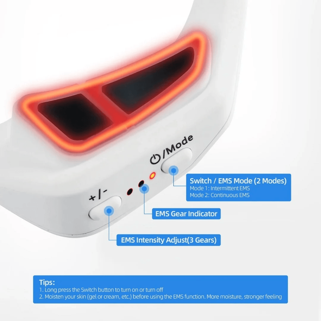 Electric Eye Massager Glasses Relieves Eye Fatigue EMS Red Light Therapy Eye Beauty Instrument For Relax Eye Dark Circle