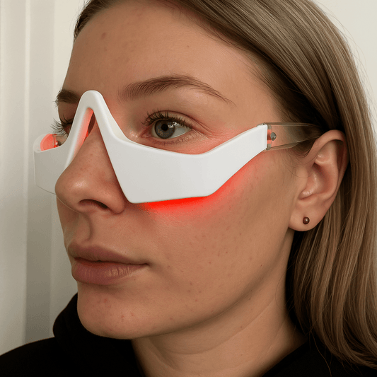 Electric Eye Massager Glasses Relieves Eye Fatigue EMS Red Light Therapy Eye Beauty Instrument For Relax Eye Dark Circle