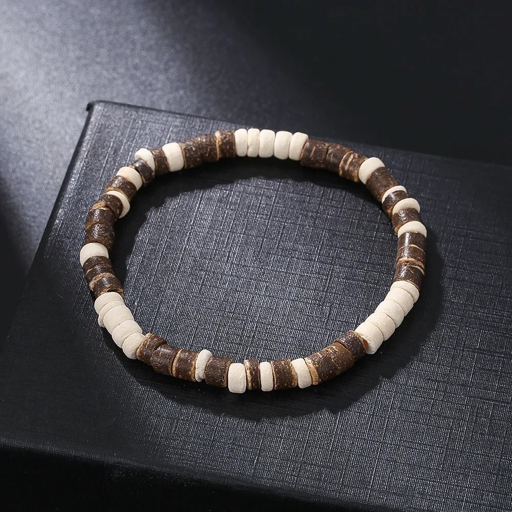 Vintage Beaded Bracelet for Men with Skull and Natural Stone Accents
