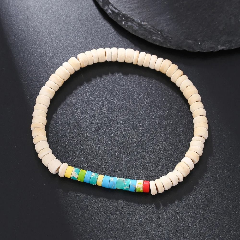 Vintage Beaded Bracelet for Men with Skull and Natural Stone Accents