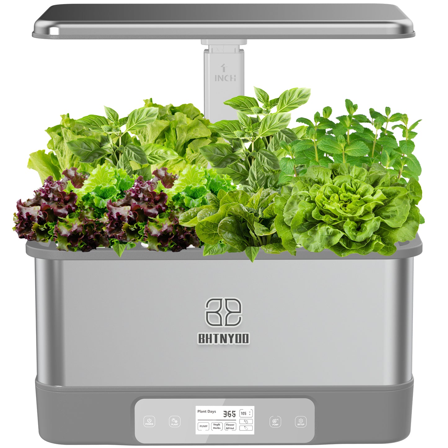 Hydroponics Growing System Kit 8-Pod WiFi Indoor Garden with LED Grow Light & Remote, Soilless Herb Planter Box