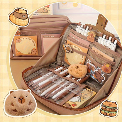 Capybara Stationery Set with Cute Pencil Case and School Supplies