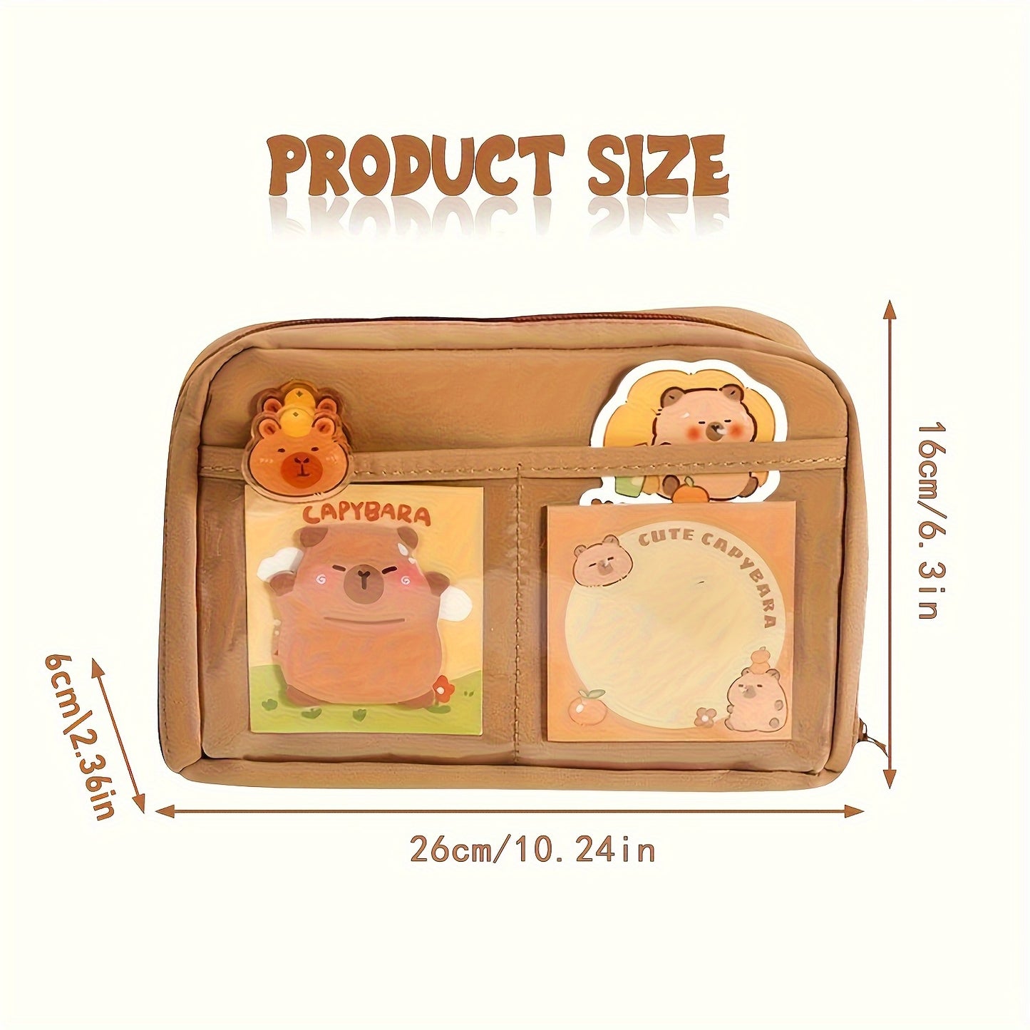 Capybara Stationery Set with Cute Pencil Case and School Supplies