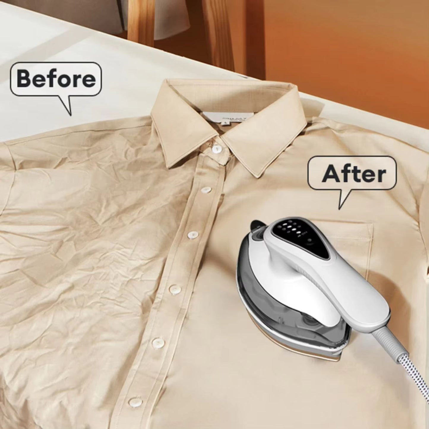 Handheld Garment Steamer – 1100W Portable Clothes Steamer with Mite Removal for Home & Travel Use